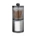 Container organizer for cotton swabs and disks round 2 in 1 / black
