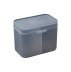 Rectangular plastic container with two compartments / black
