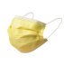 Three-layer disposable mask, elastic / YELLOW, with lock, 1 pc.