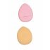 Mini makeup sponge for finger, drop-shaped, pink