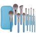 Corn Fiber Makeup Brush Set 13pcs w/ Case - Blue