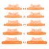 Set of eyelash lamination rollers 5 pairs (XS+S+M+L+XL) - orange cat