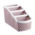 4-compartment organizer for brushes and cosmetics / pink (narrow small)