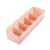 Plastic storage organizer, 5 compartments / mini pink powder
