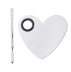 Mixing palette "Makeup palette metal" / steel with spatula / heart