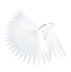 Fan palette for gel polishes on a ring (50 pcs tips) / WHITE / almond SHARP shape