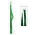 Пинцет для бровей профессиональный скошенный ZOLA Color Series / GREEN