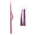 Professional beveled eyebrow tweezers ZOLA (curly) / LIGHT PINK