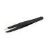 Eyebrow tweezers, beveled, sharp, unbranded / black