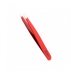 Eyebrow tweezers beveled Thuya / red