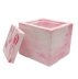 Cube planter stand with lid / pink marble