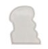 Flat planter stand "face" / white