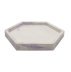 Flat planter stand hexagon / purple marble