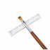 Thin long plastic brush stand - transparent