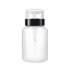 Liquid pump plastic - white - black neck, 220 ml