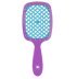 Hair Brush - Purple Handle with Turquoise Center (in a bag)