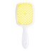 Гребінець для волосся Hair Brush - біла ручка з жовтою серединою (у пакеті)
