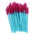 Brushes for eyebrows and eyelashes, fluffy / blue handle - raspberry bristles / 50 pcs per pack