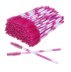Eyebrow and eyelash brushes fluffy / lolipops raspberry / pack of 50 pcs