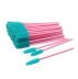 Brushes for eyebrows and eyelashes fleecy / pink handle - turquoise pile / 50 pcs per pack