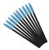 SILICONE brushes for eyebrows and eyelashes / black handle, blue bristles / 50 pcs per pack