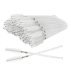 Brushes for eyebrows and eyelashes, fleecy glitter / white with sparkles / 50 pcs per pack