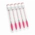 Eyelash brush in individual packaging - LIGHT PINK with glitter, 1 pc in a tube