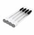 Eyelash brush in individual packaging / BLACK with glitter, 1 piece in a tube