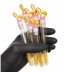 Eyelash brush in individual packaging - bunny YELLOW, 1 pc in a tube