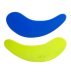 Silicone patches for lamination and eyelash extension MIA DROP SHAPE / blue-yellow