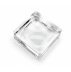 Glass palette, square with a groove
