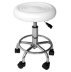 Backless chair on wheels / white