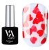 Топ для гель-лака VALERI / Top Love is / Red (прозрачный с красными сердечками), 6 мл