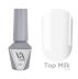 VALERI gel polish top coat - Top Milk (milky), 6 ml