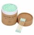 Cotton Buds Bamboo Cotton Swabs, 200 pcs cardboard round packaging - green