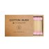 Ватні палички бамбукові Cotton Buds, 200 шт картонна квадратна упаковка - рожеві