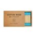 Ватні бамбукові палички Cotton Buds, 200 шт картонна квадратна упаковка - сині