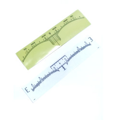 Self-adhesive disposable eyebrow ruler, 1 pc.
