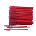 Brushes for eyebrows and eyelashes, fleecy / plain - red / 50 pcs per pack