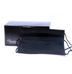 Disposable three-layer mask / BLACK, pack of 50 pieces