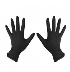 Black vinyl gloves, size L (pair, 2 pieces)