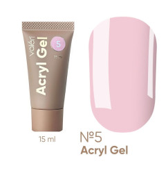 Акрил-гель для нарощування VALERI Acryl Gel - №5 (рожевий), туба, 15 мл
