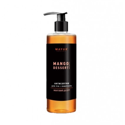 Antiseptic for hands and surfaces with vegetable glycerin Mayur - MANGO DESSERT, 500 ml