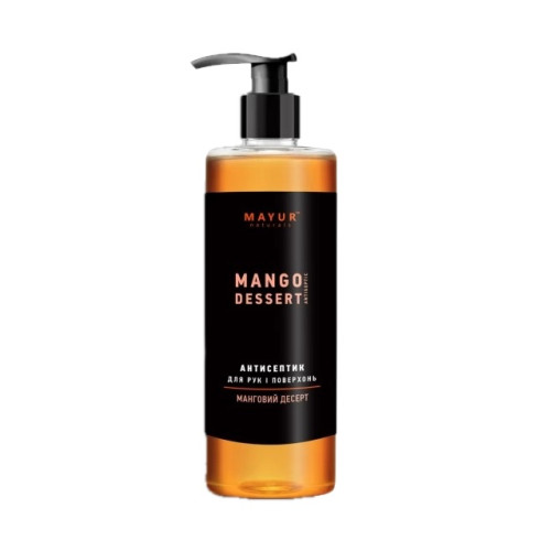 Antyseptyk do rąk i powierzchni z gliceryną roślinną Mayur - MANGO DESSERT, 500 ml