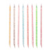 Orange sticks for manicure plastic, 9.4 cm, 50 pcs - blue glitter