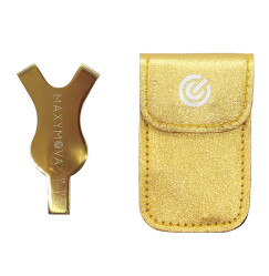 Reusable eyelash lamination applicator MAXYMOVA / golden with ruler