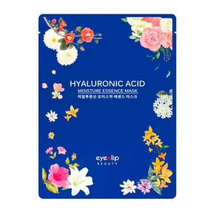 Маска тканинна для обличчя Eyenlip Hyaluronic Acid Moisture Essence Mask / синя