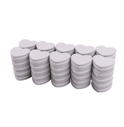 Manicure buff mini disposable HEART (35*42*11 mm) - gray, 1 pc
