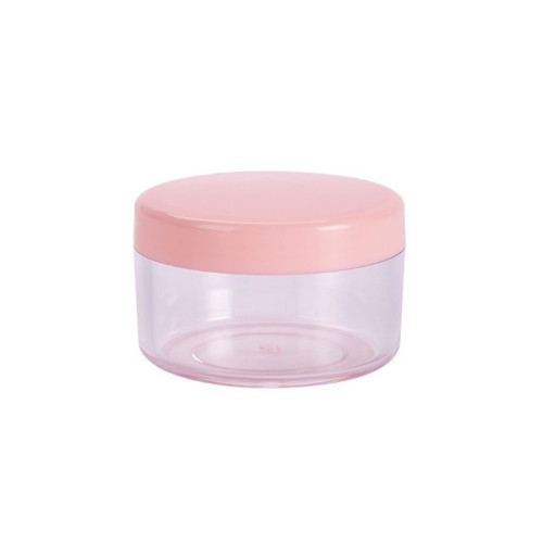 Cosmetic jar with a twist for storing henna, 1 pc - with a pink lid - 10 g