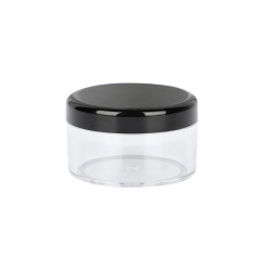 Jar with lid for storage, 1 pc - black lid - 20 g